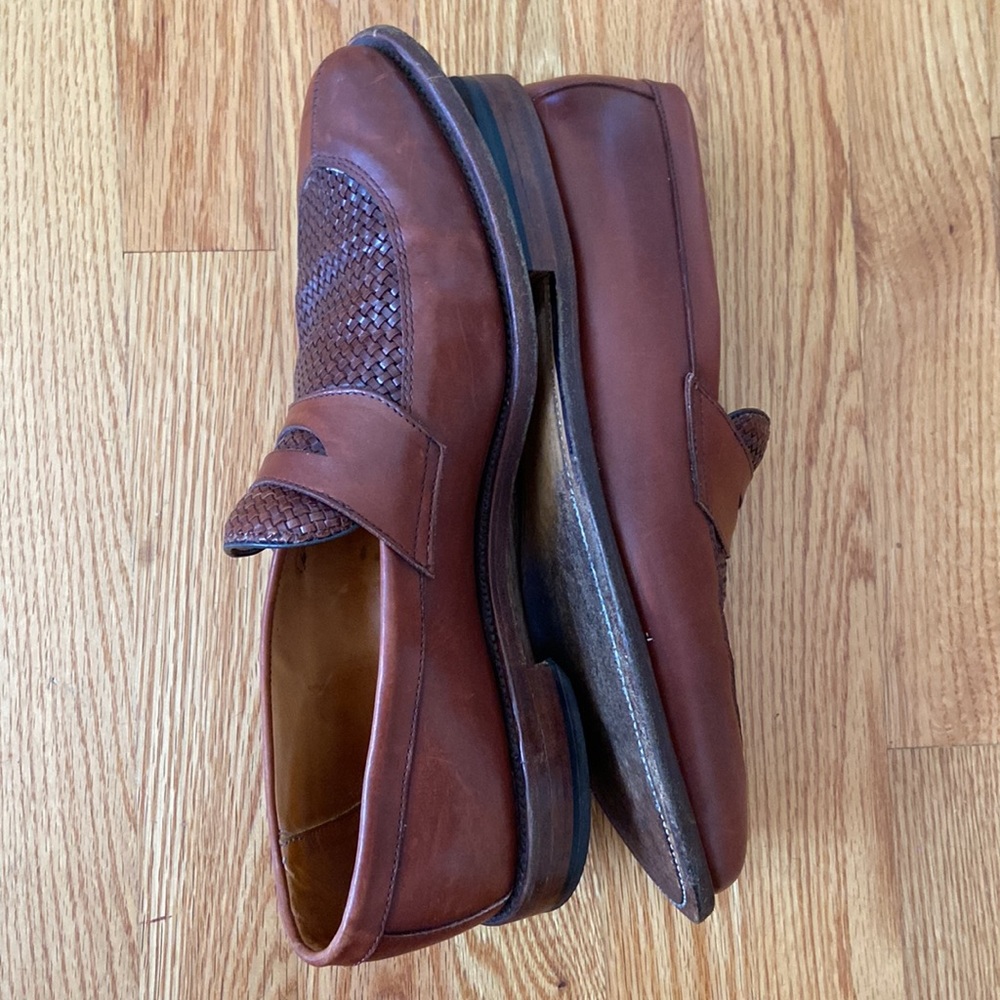 Allen Edmonds “Leyland” Slip On D Width Woven Leather Shoes - Picture 10 of 15